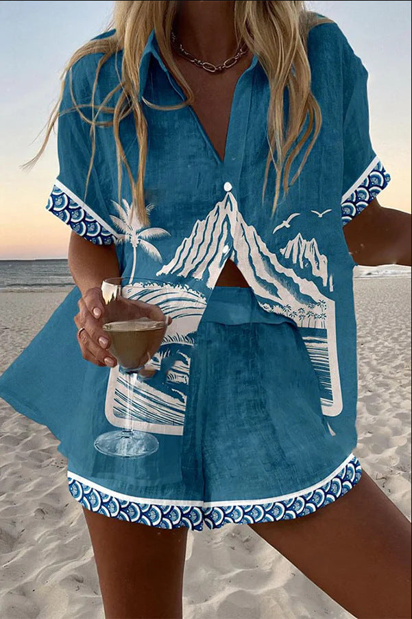 ווירינה™ | חליפת לייקרה קצרה במראה מונט פוג'י